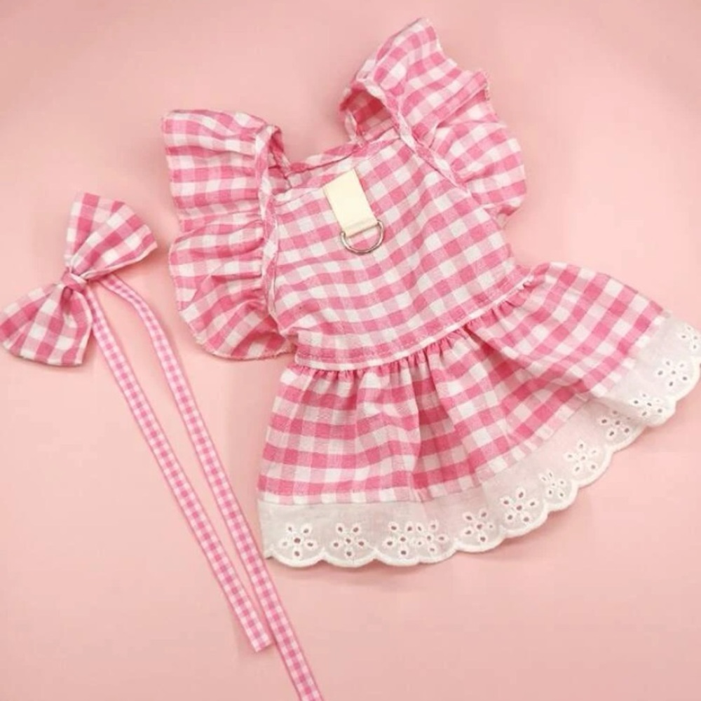 Gingham Pet Dress Set